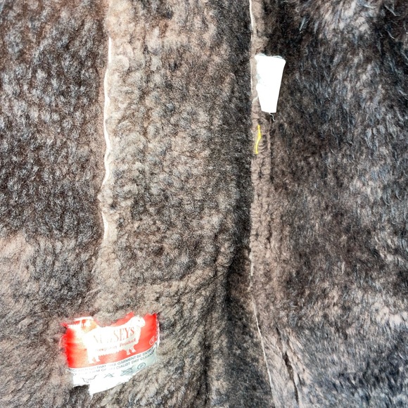 Vintage thick shearling sheepskin coat sml sz 12 - Picture 5 of 5